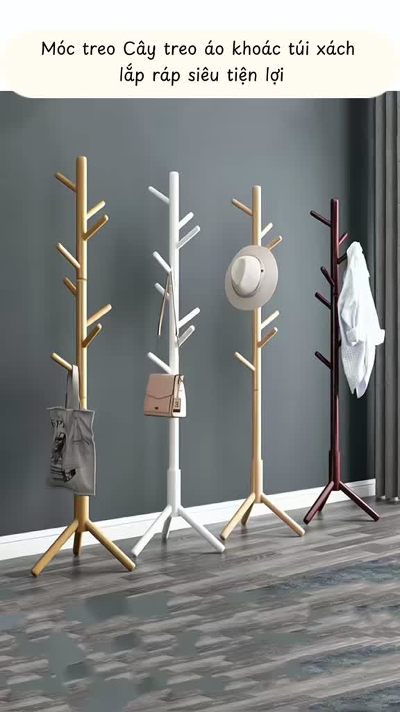 Cây Treo Quần Áo Cây Treo Đế Tròn 3 Chân 8, 9 và 10 nhánh cây móc đồ Giá Treo Đứng Decor Phòng | BigBuy360 - bigbuy360.vn