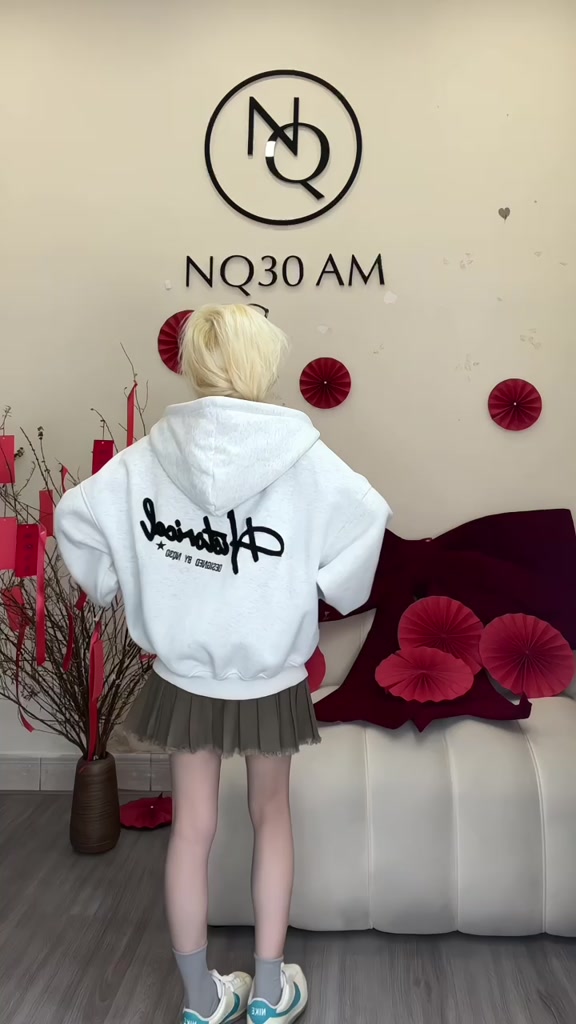 Áo Khoác Hoodie Zip Nỉ Cotton Thêu Xù NQ30 HISTORICAL Form Boxy Nam Nữ Unisex | BigBuy360 - bigbuy360.vn