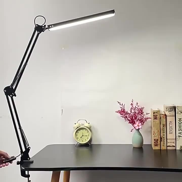 Đèn LED Kẹp Bàn Kim Loại 3 Chế Độ Màu Đèn Bàn Học Chống Cận Xoay Gập Dễ Dàng USB Cánh Tay Dài | BigBuy360 - bigbuy360.vn