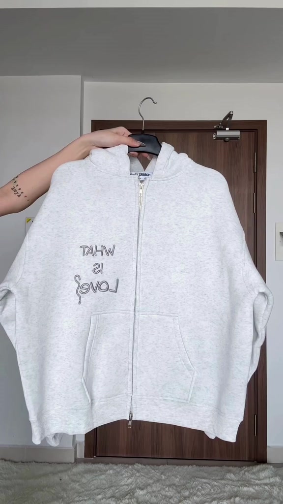 Áo Hoodie Double Zipped Form Boxy WHAT IS LOVE Local Brand Unisex Nam Nữ Oversize - Homies Saigon | BigBuy360 - bigbuy360.vn