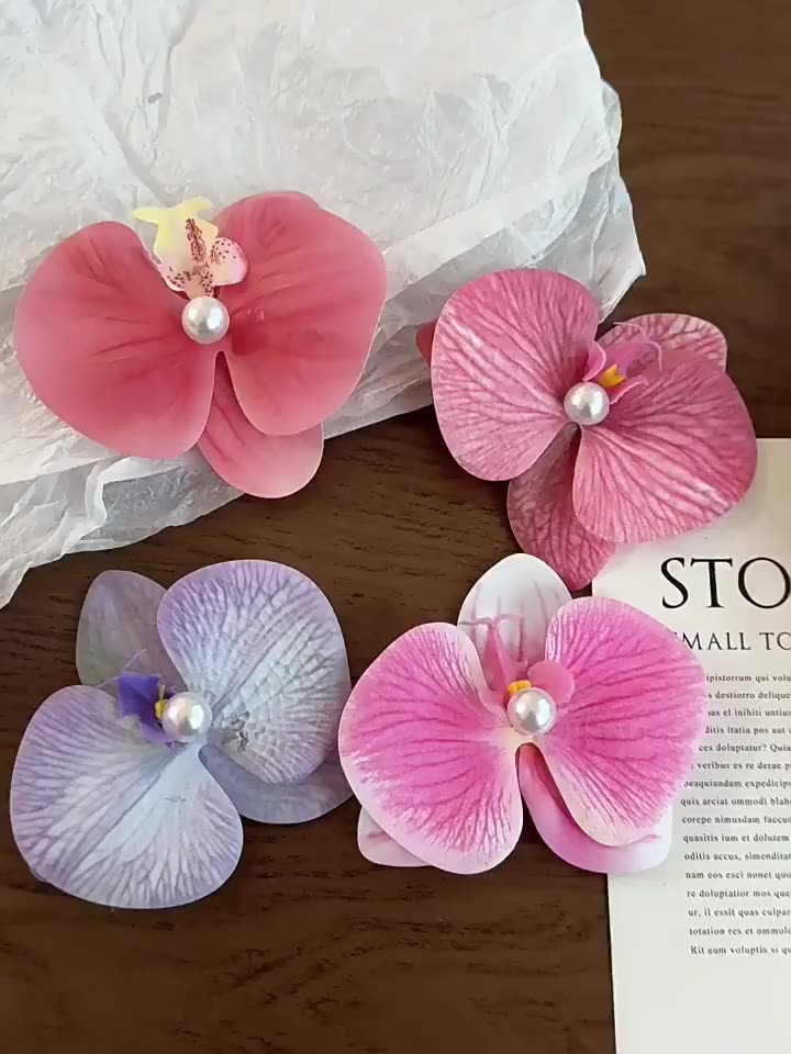 🍥jellycuty🍥 🌸Cô Gái Ngọt Ngào Đẹp Phalaenopsis Hoa Kẹp Tóc Kẹp Bên Nổ Kẹp Phụ Kiện Tóc | BigBuy360 - bigbuy360.vn