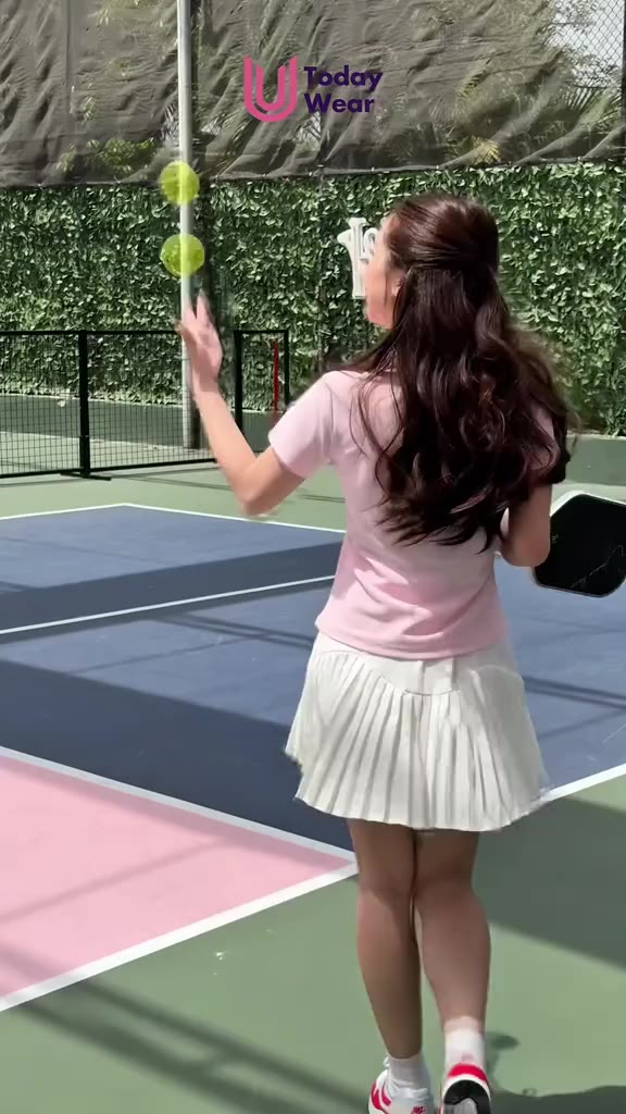 [Xả Hàng Giá Sốc] Chân váy xếp ly Emmi Skirt Today U Wear dáng chữ A sporty 2 lớp có bảo hộ thể thao cầu lông tennis | BigBuy360 - bigbuy360.vn