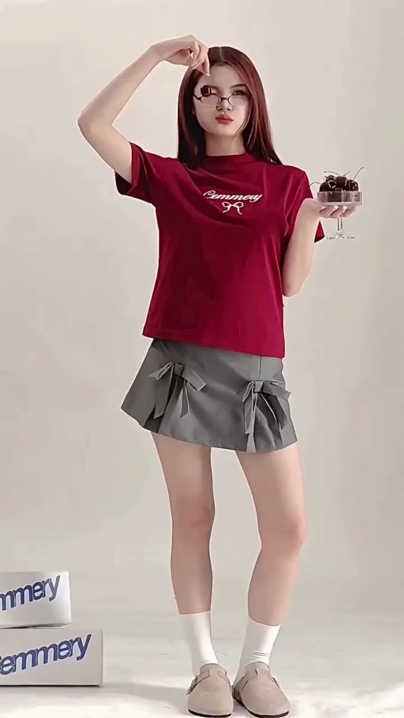 Áo Baby Tee CEMMERY Local Brand Chính Hãng Ribbon Baby Tee cổ cao 2 màu seller.brand | BigBuy360 - bigbuy360.vn