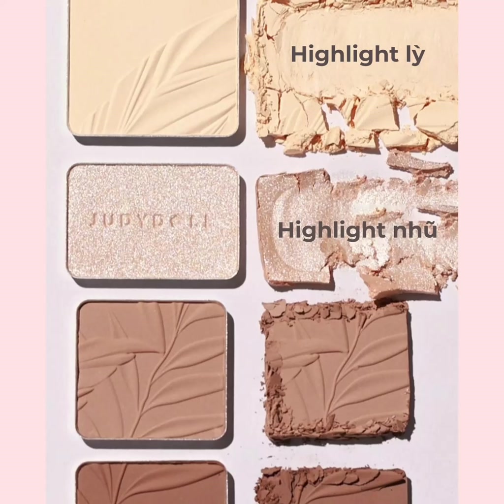 JUDYDOLL Phấn bắt sáng tạo khối 4 ô Highlight Contour Palette Tự nhiên Lâu trôi Chống nước 9g | BigBuy360 - bigbuy360.vn