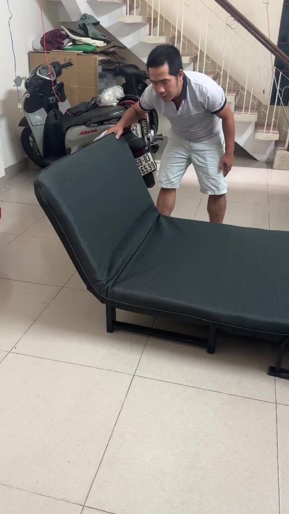 Ghế Sofa Giường Gấp Gọn Đơn Và Mở Ra Thành Giường KaQi Sixe 65cm, Chân Trụ Khung Thép Chắc Chắn | BigBuy360 - bigbuy360.vn