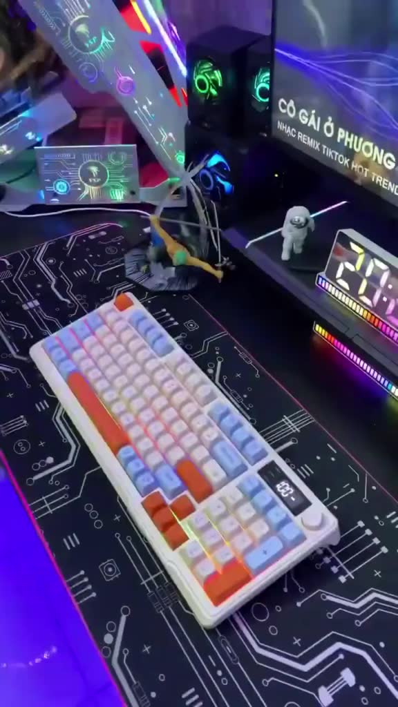 Bàn Phím Không Dây Free Wolf M96 - LED 7 Màu, Thời Lượng Pin 15 Ngày, Màn Hình Hiển Thị | BigBuy360 - bigbuy360.vn