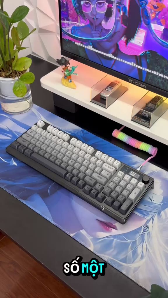 Bàn Phím Gaming Không Dây Bluetooth Ziyou M96 Có LED 2 Chế Độ Kết Nối Cho Máy Tính, Laptop  Tích Hợp Màn Hình, Núm Xoay | BigBuy360 - bigbuy360.vn