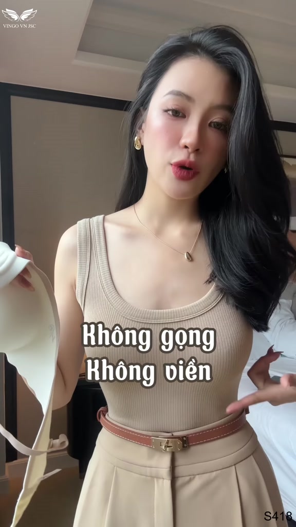 Áo lót không gọng nâng ngực VINGO/VINGORIA thiết kế không viền đúc su mát lạnh S418 - S436 | BigBuy360 - bigbuy360.vn