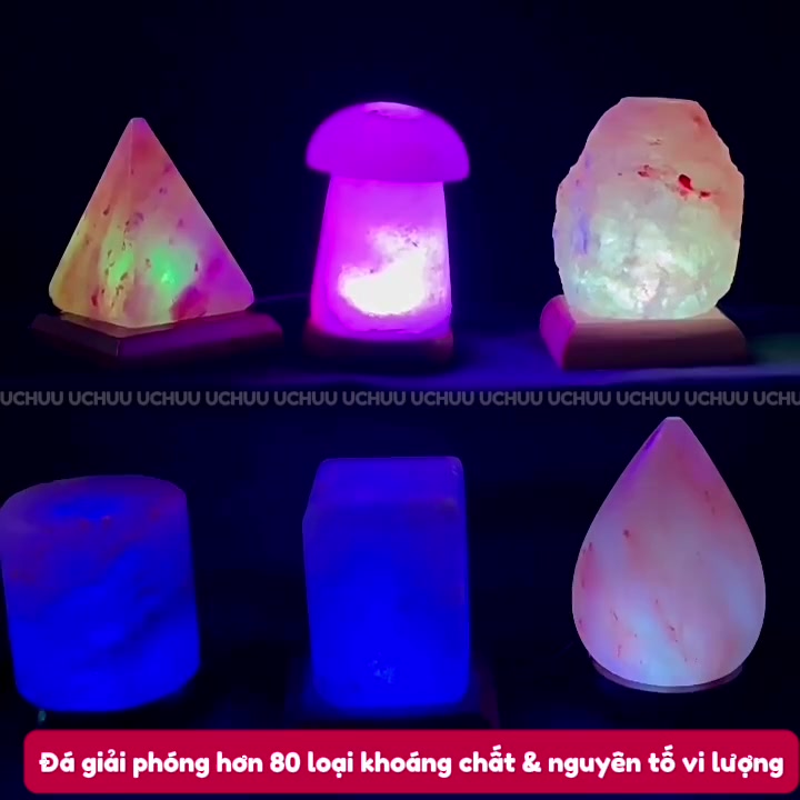 Đèn Đá Muối UCHUU Đèn Muối Hồng Himalaya Cải Thiện Giấc Ngủ Làm Sạch Không Khí Trang Trí Decor | BigBuy360 - bigbuy360.vn