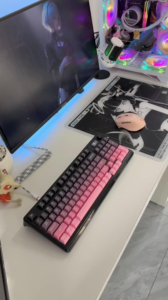 Bộ Bàn Phím Và Chuột Bluetooth Không Dây Ziyou M96 Gaming LED Màn Hình Núm Xoay Kết Nối Đa Năng | BigBuy360 - bigbuy360.vn