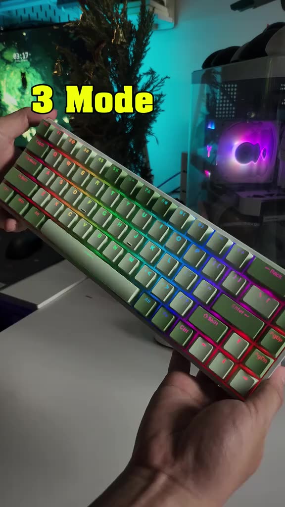 Bàn phím cơ Bluetooth Không dây Leaven K68 - Led RGB - Có hot-swap - Keycap Xuyên LED - Có APP tùy chỉnh | BigBuy360 - bigbuy360.vn
