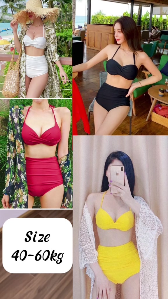 Bikini 2 mảnh có gọng nâng ngực No93 bikini cạp cao che bụng đồ bơi 2 mảnh nữ đi biển áo tắm nữ đẹp màu trắng đen đỏ | BigBuy360 - bigbuy360.vn