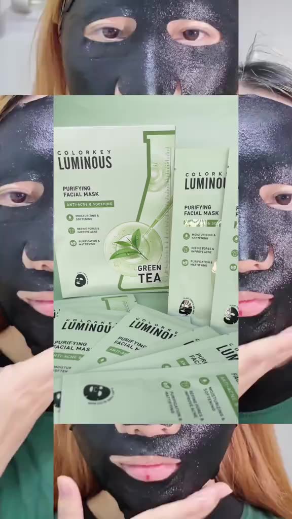 [HƯƠNG GIANG YÊU THÍCH] Mặt nạ giấy trà xanh COLORKEY LUMINOUS BHA hỗ trợ giảm dầu mun 25ml/Miếng | BigBuy360 - bigbuy360.vn