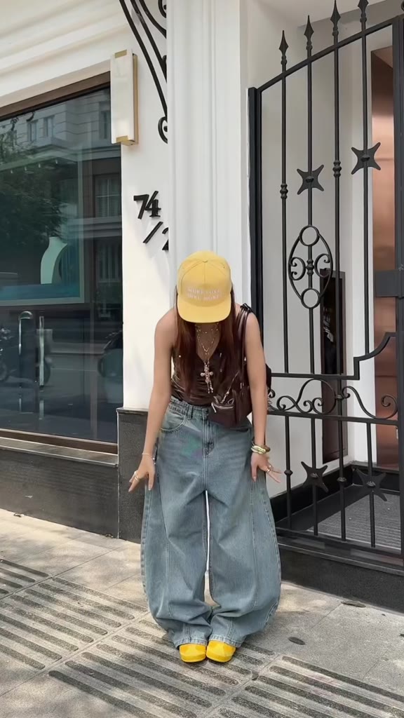 Quần jeans ống cong Haven Studio nam nữ form rộng màu xanh đen và wash new phong cách đường phố | BigBuy360 - bigbuy360.vn