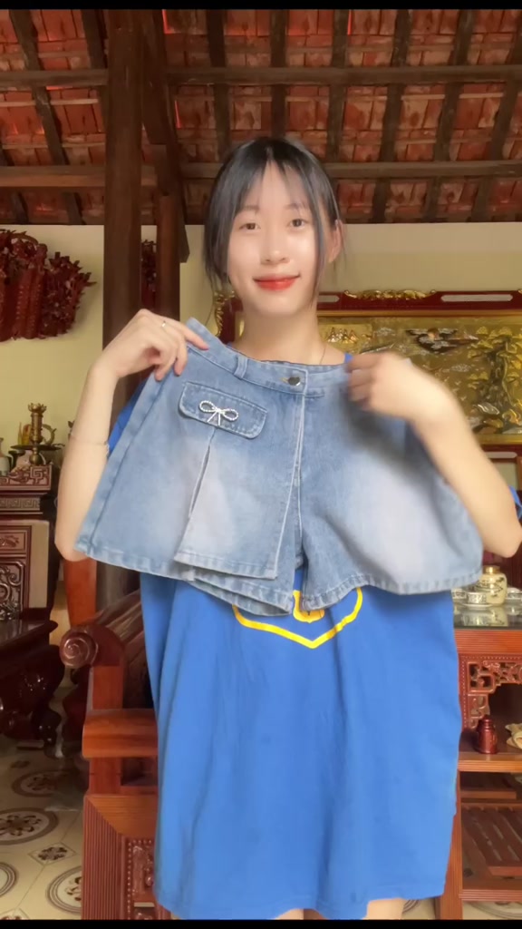 [TRỢ GIÁ] Chân váy jean chữ a SARAMIA ngắn cạp cao  quần váy vạt lệch nữ mặc đi chơi A18 | BigBuy360 - bigbuy360.vn