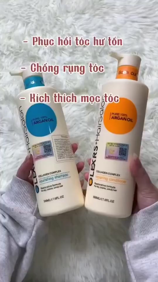 Cặp Dầu Gội Xả Chính Hãng Olexrs Argan Oil Collagen Hair Salon 960ml | BigBuy360 - bigbuy360.vn
