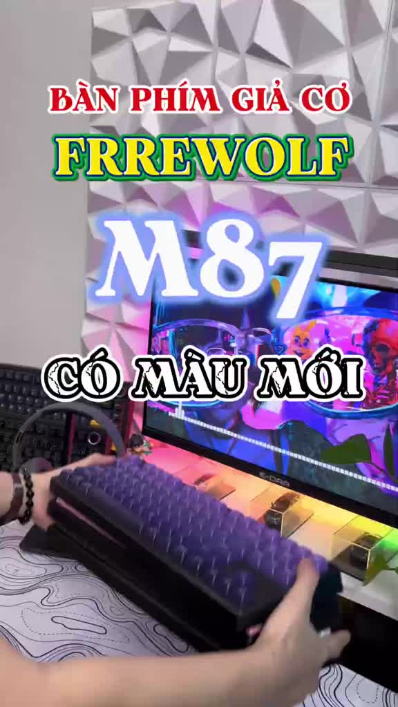 Bàn Phím Không Dây Bluetooth PIN Sạc M87 LED Giả Cơ Gõ Êm Dùng Cho Máy Tính Laptop Điện Thoại | BigBuy360 - bigbuy360.vn