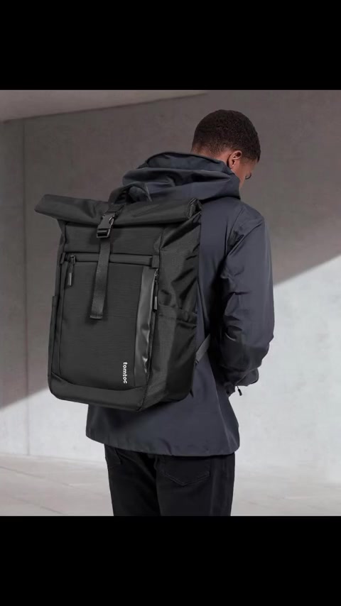 Balo laptop Tomtoc Rolltop T61 cho macbook/ laptop 17.3 inch, chính hãng, chống sốc, chống thấm nước | BigBuy360 - bigbuy360.vn