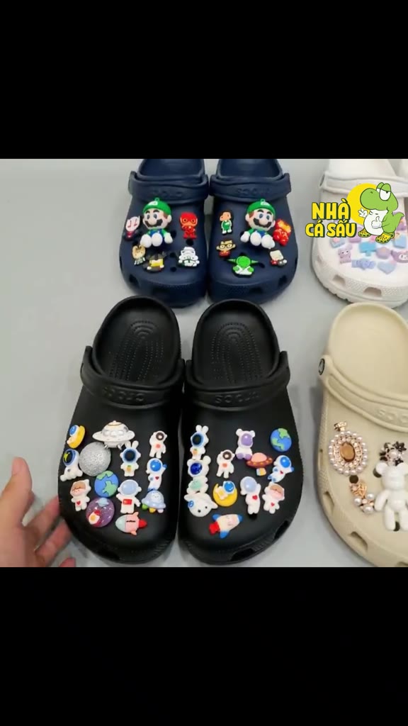 Dép classic clog unisex tặng kèm jibbitz charm dầy đẹp, dép sục nam nữ classic thiết kế đúc nguyên khối siêu nhẹ | BigBuy360 - bigbuy360.vn