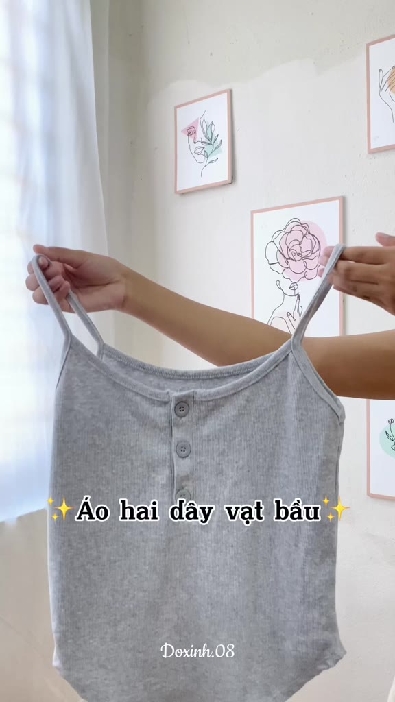 Áo Hai Dây Nữ 3 Cúc Siêu Hot Thiết Kế Vạt Bầu chất thun bozip Xinh Xắn(K sẵn đệm) Áo Tank Top Hở Cổ Đáy HA840 | BigBuy360 - bigbuy360.vn