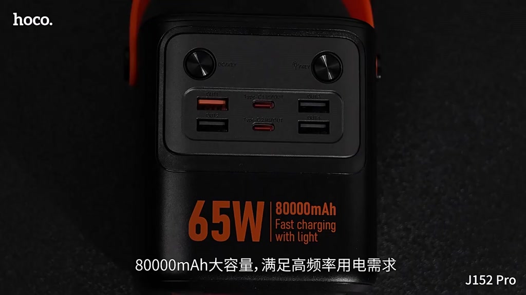 Cục tích điện Hoco J152 Pro 80000mAh 2 cổng TypeC PD In/Out 65W USB 22.5W, Sạc được Lap/Mac, Đèn led | BigBuy360 - bigbuy360.vn