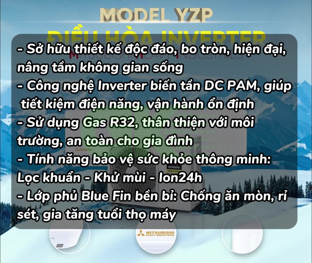 SRK10YZP-W5 - Máy Lạnh Mitsubishi Heavy Inverter - 1 Ngựa [Toàn Quốc]{GIẢM 10%} | BigBuy360 - bigbuy360.vn