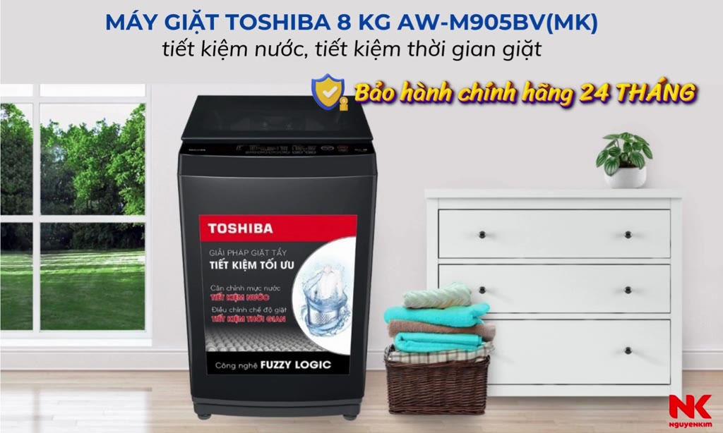 Máy giặt cửa trên Toshiba 8 kg AW-M905BV(MK) | BigBuy360 - bigbuy360.vn