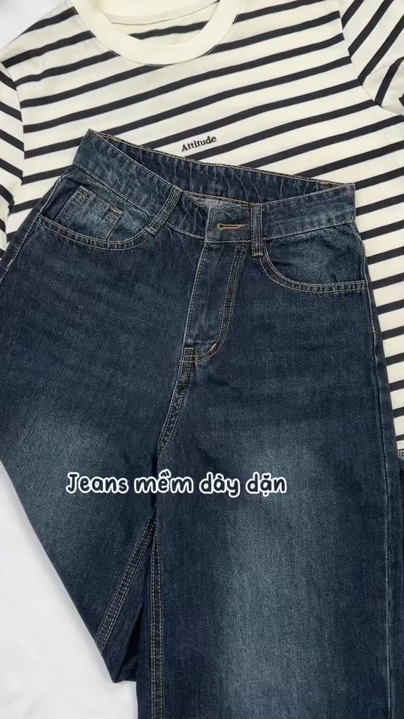 𝐌𝐢𝐧𝐢 𝐇𝐨𝐮𝐬𝐞 - Quần jeans ống rộng Wash trắng basic cho nữ Women MINI01 Ong Pants | BigBuy360 - bigbuy360.vn