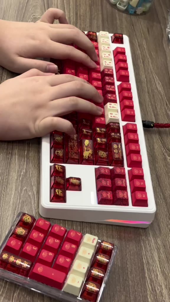 Bàn Phím Cơ Không Dây Riccks RS8 3 Mode | Mạch Xuôi | Led RGB+Led viền | IK85 đã mod bảo hành 12TH | BigBuy360 - bigbuy360.vn