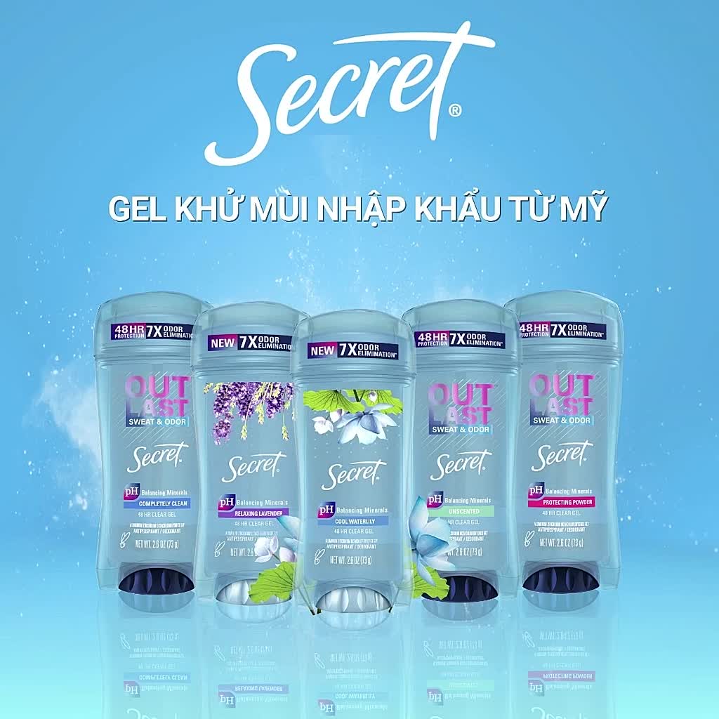 Lăn khử mùi nữ Secret, gel ngăn tiết mồ hôi và khử mùi Secret -Tem phụ nhập khẩu Mỹ | BigBuy360 - bigbuy360.vn