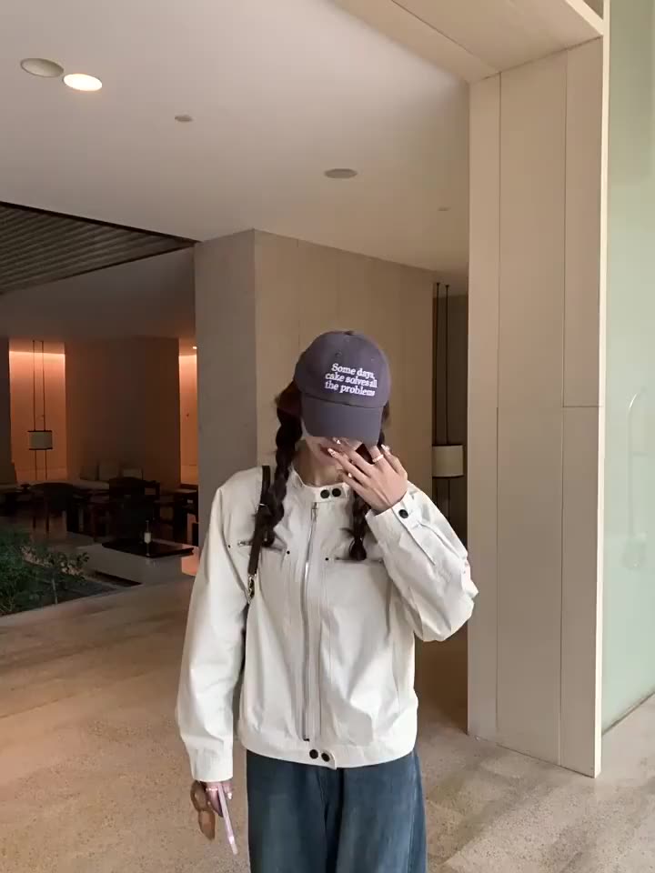 Áo khoác kaki dáng ngắn ,áo khoác jacket 2 lớp cao cấp cổ tròn Ciberti | BigBuy360 - bigbuy360.vn