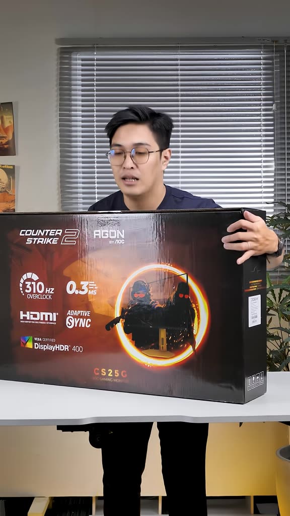Màn Hình Gaming AOC CS25G 25inch 310Hz (OC) Fast IPS HDR400 0.3ms G-Sync FullHD New - Bảo Hành 3 Năm | BigBuy360 - bigbuy360.vn