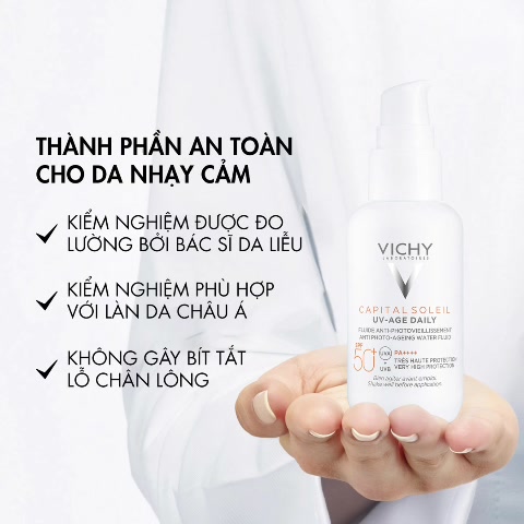 [PHIÊN BẢNMỚI] Gel chống nắng bảo vệ da khỏi tia UV, ô nhiễm, giảm thâm nám, đốm nâu, nếp nhăn Vichy UV Age 40ml | BigBuy360 - bigbuy360.vn