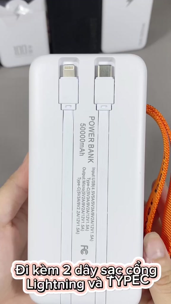 Pin Sạc dự phòng dung lượng 50000mAh Gutek GT230 sạc nhanh 22,5W có dây cắm sạc nhiều điện thoại | BigBuy360 - bigbuy360.vn