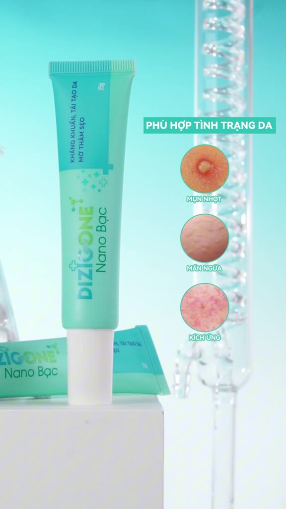 Kem DIZIGONE Nano Bạc - Tuýp 25g: Giúp làm sạch da, kháng khuẩn, làm dịu da, làm mờ vết thâm | BigBuy360 - bigbuy360.vn