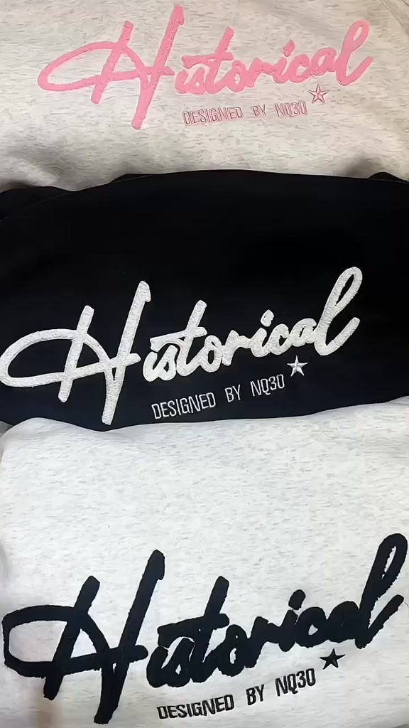 Áo Khoác Hoodie Zip COTTON Thêu Xù NQ30 HISTORICAL Form Boxy Form Rộng Nam Nữ Unisex | BigBuy360 - bigbuy360.vn