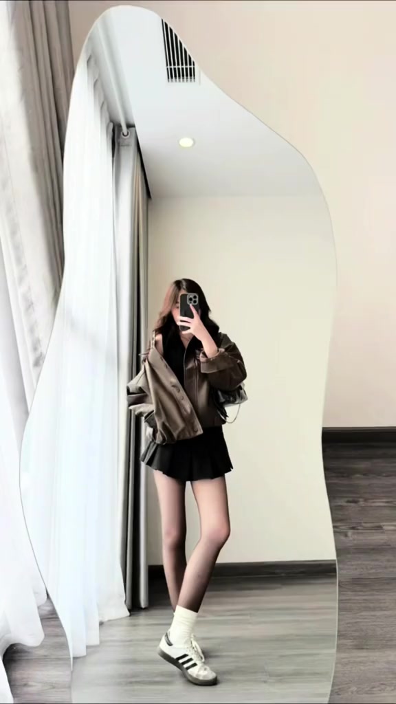 ÁO KHOÁC DA NỮ BOMBER BO GẤU CỔ TÀU FORM OVERSIZE 2 MÀU NÂU/ĐEN PHÙ HỢP THU ĐÔNG - DÀNH CHO NỮ | BigBuy360 - bigbuy360.vn
