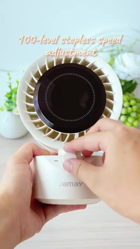 Jamay F23 Quạt Để Bàn Tích Điện -im lặng-Tự động lắc đầu-10 giờ sử dụng-Đèn ngủ-Điều chỉnh cao độ | BigBuy360 - bigbuy360.vn
