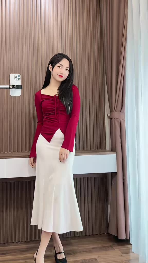Chân váy đuôi cá dáng dài Mely Fashion midi ôm body cạp cao tôn dáng chất umi co giãn màu đen trắng có bigsize CV48-01 | BigBuy360 - bigbuy360.vn