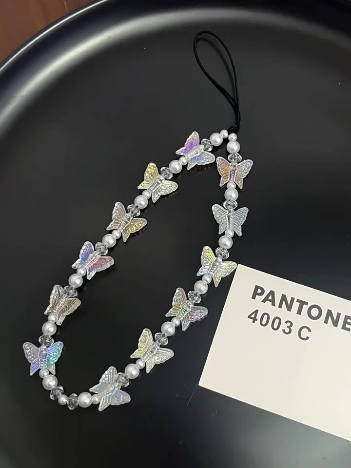 Pha lê Bướm Điện thoại Vòng đeo điện thoại Dây buộc Airpods Dây buộc Chìa khóa Dây buộc Điện thoại Trang trí Ngăn-BA | BigBuy360 - bigbuy360.vn