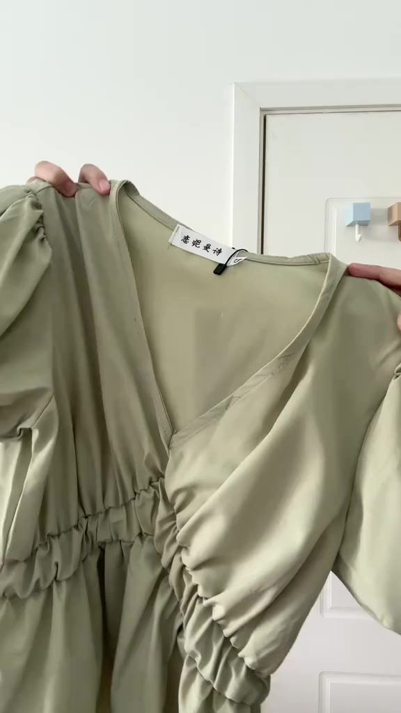 MS086 Áo sơ mi nữ kiểu babydoll bo chun thân cộc tay dễ thương chất thô mềm mát thấm hút mồ hôi | BigBuy360 - bigbuy360.vn