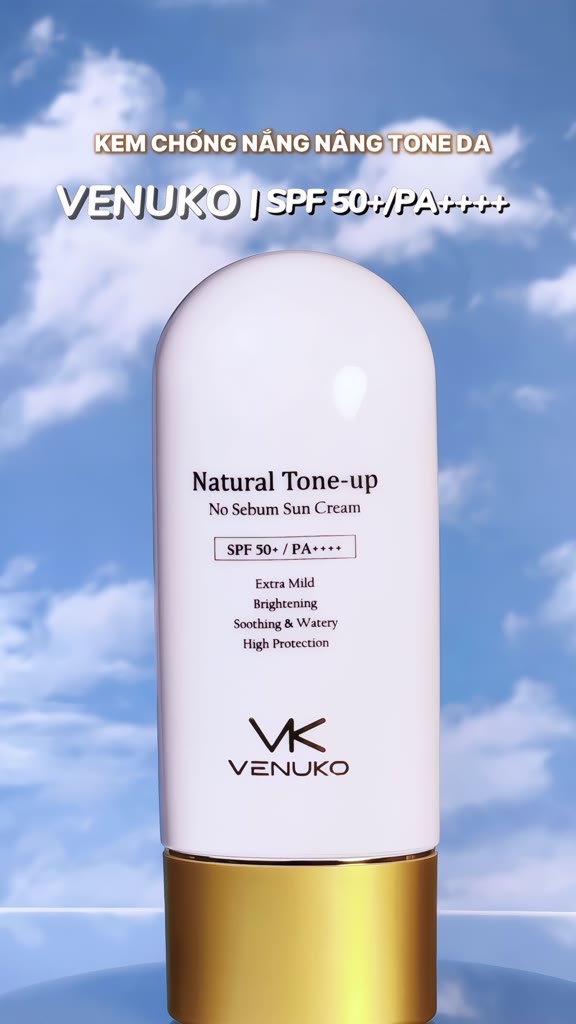 Kem Chống Nắng Venuko Sun Cream – Nâng Tone, Kiềm Dầu, Dưỡng Da Phổ Rộng SPF50+ 60g | BigBuy360 - bigbuy360.vn