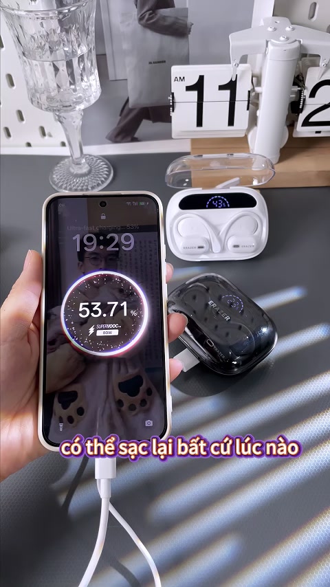 Lenovo ERAZER XP18 AI Tai Nghe Phiên Dịch với Power Bank 3000mAh Bluetooth 6.0 Thiết kế OWS không dây IPX5 Màn hình LED chống nước | BigBuy360 - bigbuy360.vn