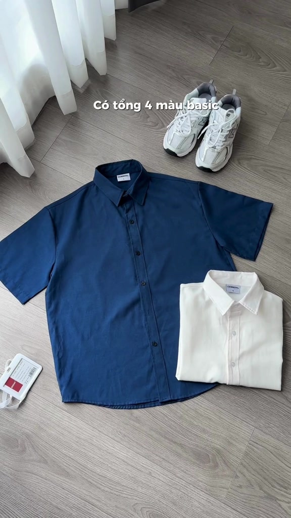 Áo Sơ Mi Oxford CEMMERY Local Brand Chính Hãng Classic Shirt Unisex Form Thường Tay Ngắn 4 Màu | BigBuy360 - bigbuy360.vn