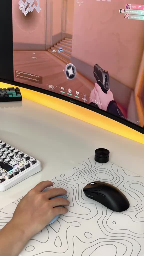 Chuột gaming không dây ATAS V6 PRO - 3 mode - Pin 500mAh - Có app - DPI 12800 - Siêu nhẹ | BigBuy360 - bigbuy360.vn