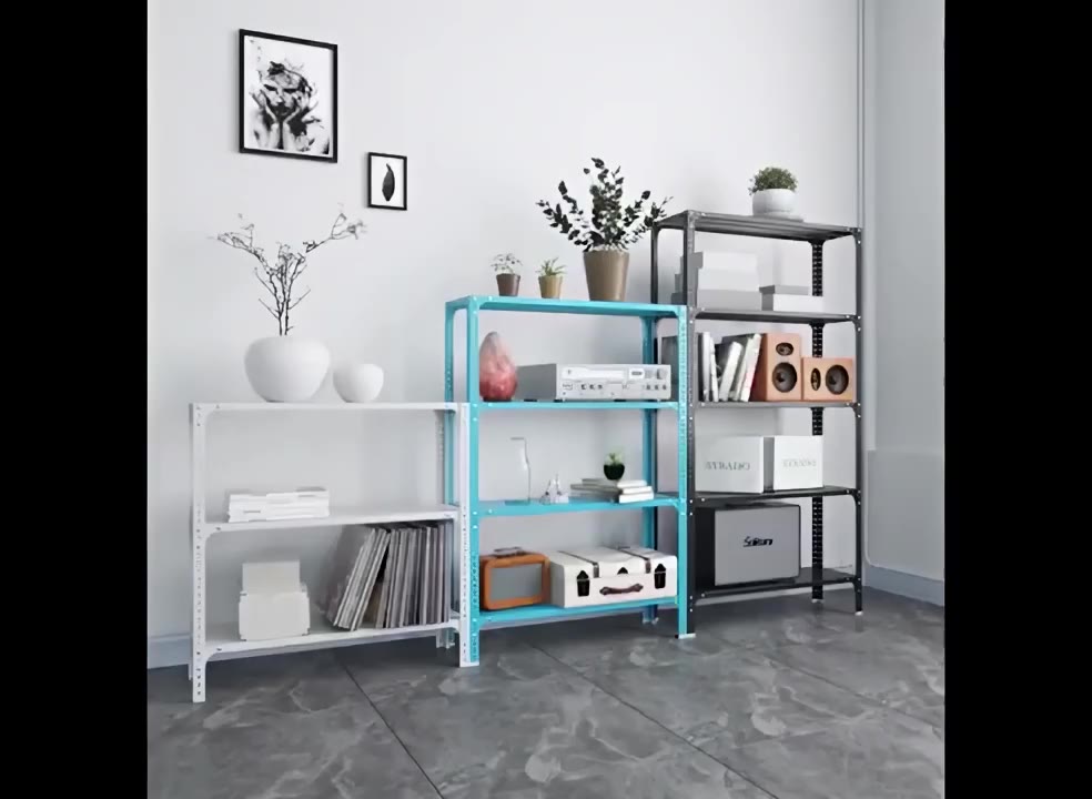 BMZAR Kệ Sắt V Lỗ Tấm Thép Dày Kệ Để Đồ Chịu Tải 50kg/Tầng Kệ Sắt Lắp Ghép Da Năng 3-6 Tầng | BigBuy360 - bigbuy360.vn