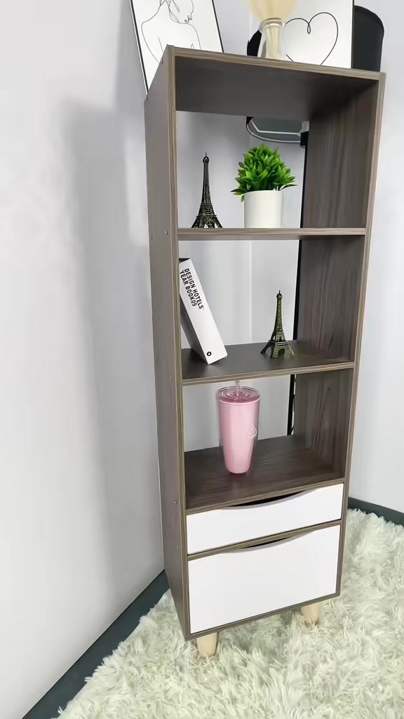 Tủ bắc âu CNC KÍN LƯNG, kệ sách để sàn đa năng, tủ sách có ngăn kéo tiện lợi chất liệu gỗ MDF TAGO ND90 | BigBuy360 - bigbuy360.vn