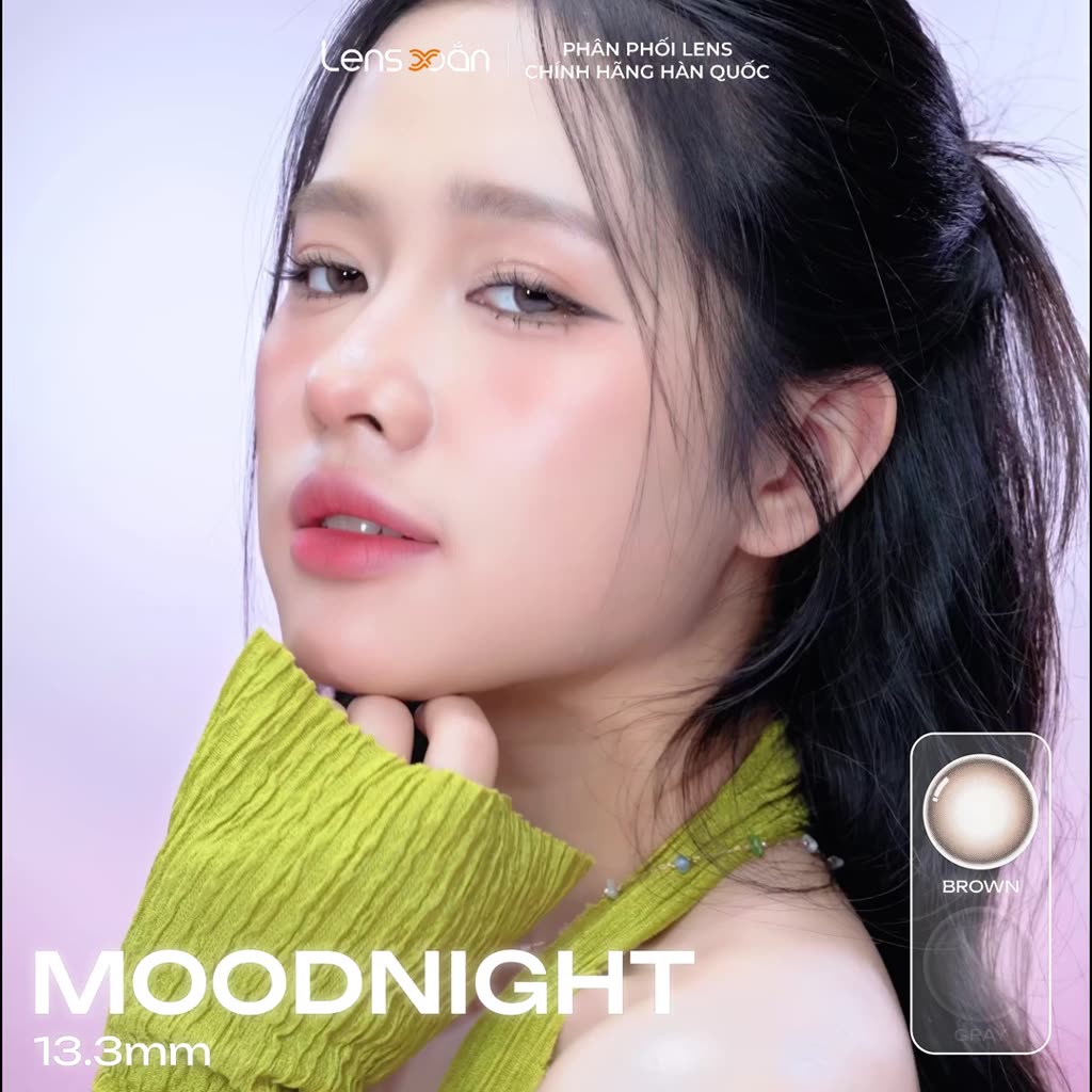 LENS 1 NGÀY tự nhiên LENS XOẮN kính áp tròng nâu tự nhiên giãn tròng Jisoo BlackPink OLENS MOODNIGHT (giá 1 đôi) | BigBuy360 - bigbuy360.vn