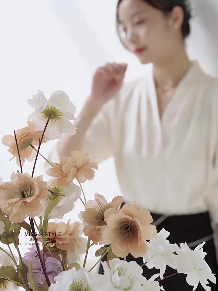 Áo sơ mi nữ kiểu cổ V tay dài Vải lụa cao cấp dày dặn Oxatyl A65 | BigBuy360 - bigbuy360.vn