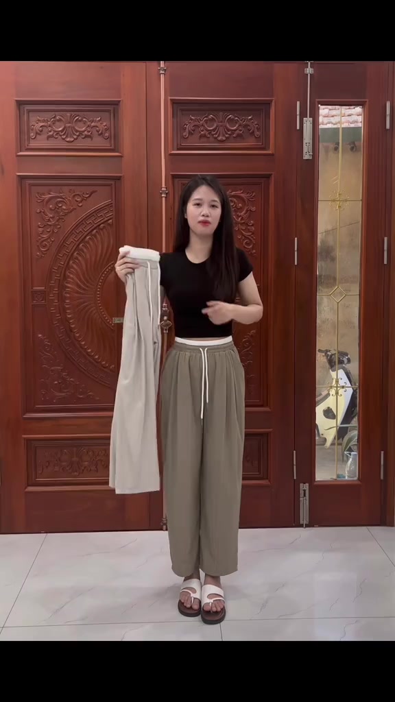 ( Có Lót Lông ) Quần Gió Lụa Dáng Bom Nữ - Quần Baggy Gió Phối Viền Cạp Siêu Nhẹ, Quần Thể Thao Phong Cách | BigBuy360 - bigbuy360.vn